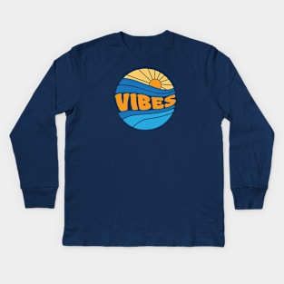 Sunset Surf Vibes Kids Long Sleeve T-Shirt